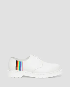 1461 Pride White Smooth Leather Oxford Shoes