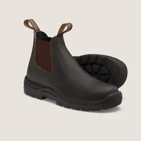 Blundstone Mens 490 Leather Chelsea Boots - Stout Brown, Durable and Stylish Footwear