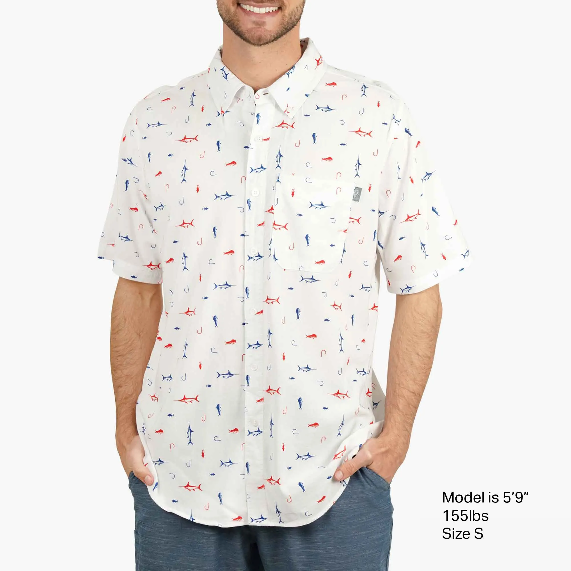 Boatbar SS Button Down Shirt| White