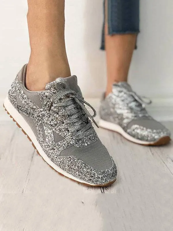 Casual Glitter Breathable Sneakers