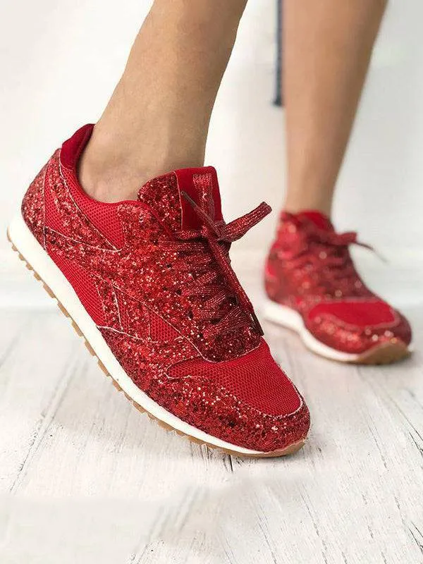 Casual Glitter Breathable Sneakers