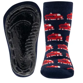 Ewers Navy Fire Truck Anti Slip Socks 深藍消防車防滑襪