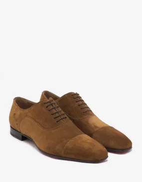 Greggo Flat Nounours Tan Suede Leather Oxford Shoes -