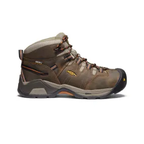 Waterproof Mens Detroit XT Boot with Soft Toe in Black Olive and Leather Brown