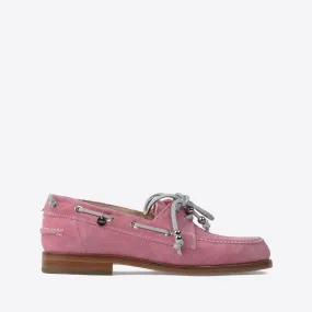 Nelson Boat Shoe Pink Suede