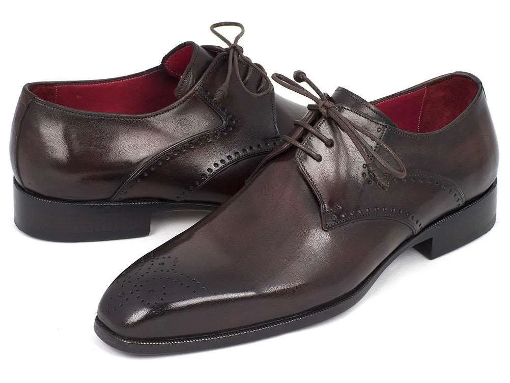 Paul Parkman Brown Medallion Toe Derby Shoes