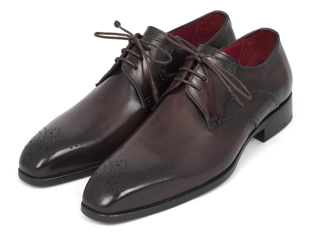 Paul Parkman Brown Medallion Toe Derby Shoes