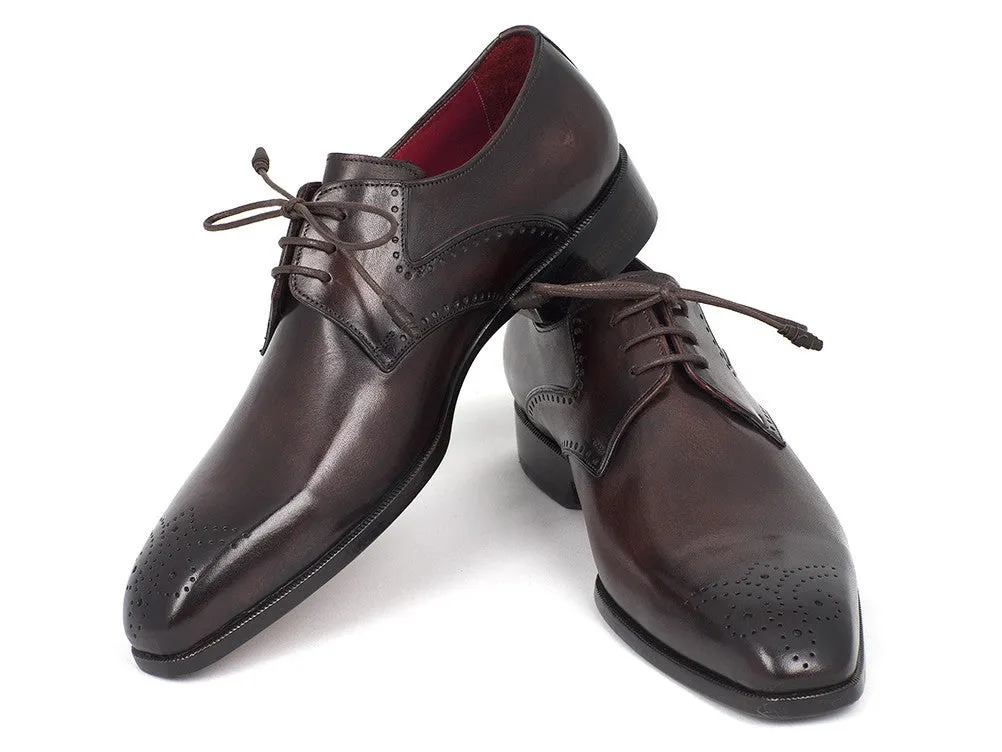 Paul Parkman Brown Medallion Toe Derby Shoes