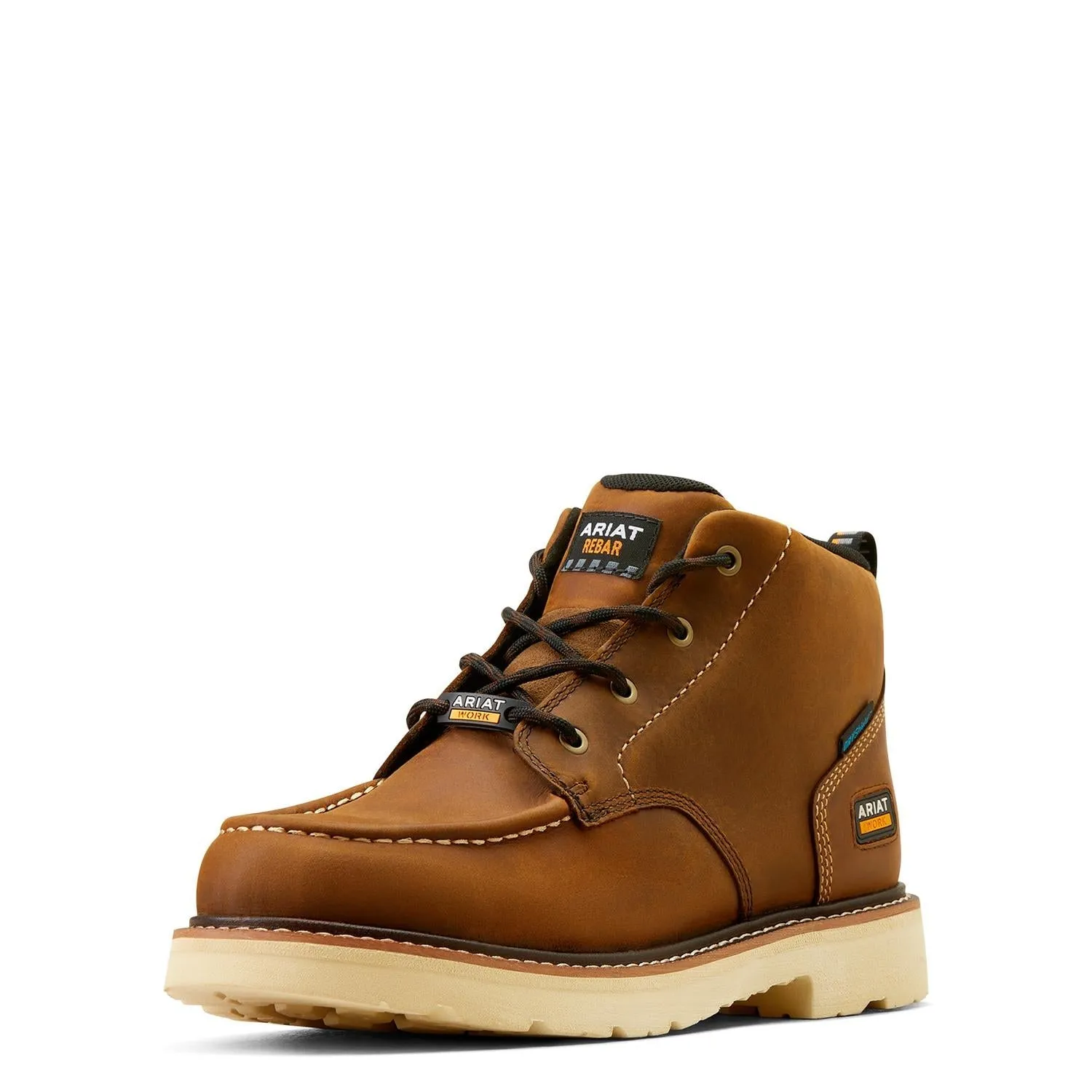 Rebar Lift Chukka Waterproof Work Boot Distressed Brown