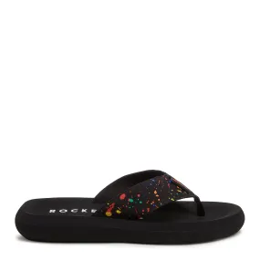 Spotlight Black Splash Flip Flop