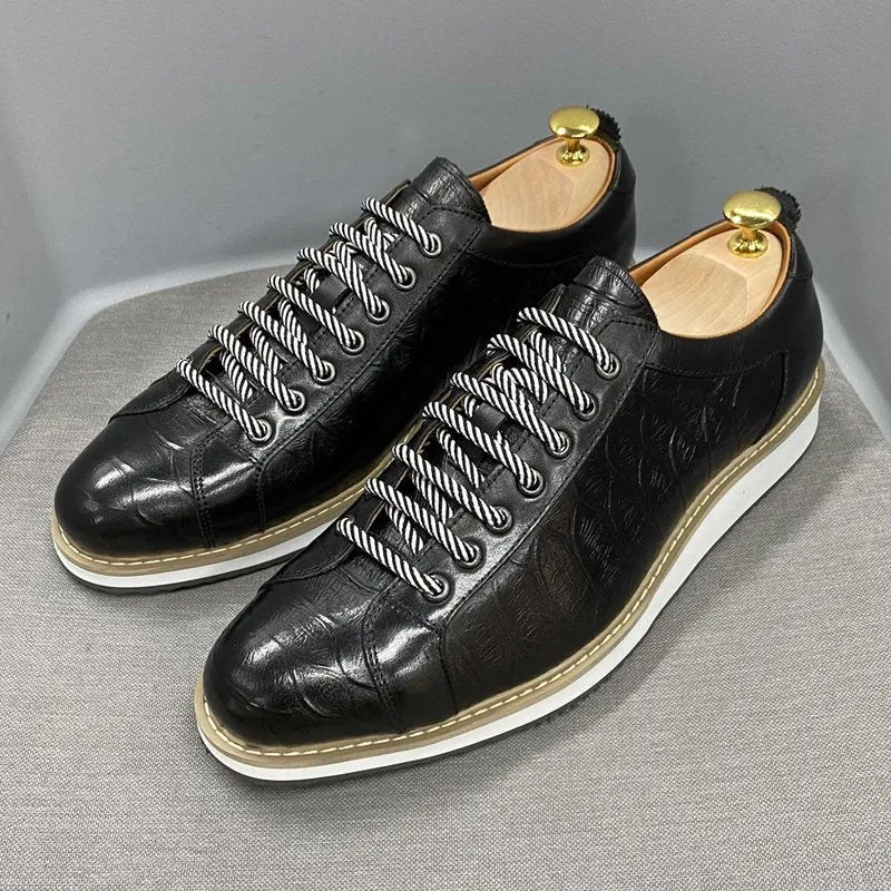 Tanned Cowhide Lace-Up Derby Sneaker for Men