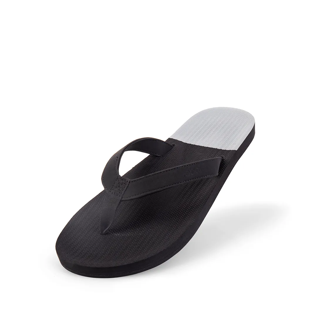 Women's Flip Flops - Color Block Black/Granite